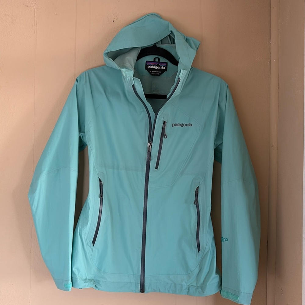 Patagonia Rainshadow Shell H2no jacket zip up hoodie hiking outdoor trail biking
